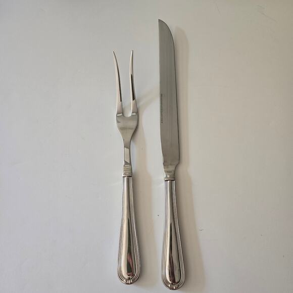 Reed & Barton WOODBURY Large 2-Piece Roast Carving Set 18/10 Stainless - Picture 1 of 6